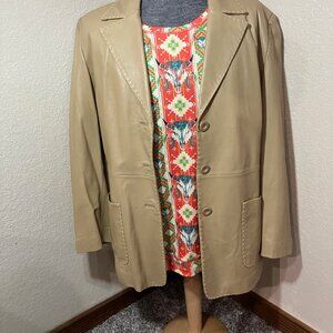 Terry Lewis Soft Leather Jacket/Coat Womens Large Classic Luxuries Vintage‎